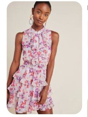 Anthropologie Misa Imelda Ruffled Mini Dress Women’s Medium